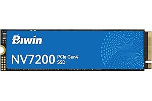 BIWIN NV7200 M.2 2280 SSD PCIe 4.0 NVMe 1 TB per PC, con velocità di lettura fino a 7200 MB/s, compatibile con PS5 per giochi, laptop e desktop.