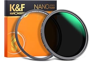 K&F Concept Filtr ND 82 mm magnetyczny zmienny filtr szary ND8-128 (3-7 stop), neutralny szary filtr z magnetycznym adapterem obiektywu, Nano-Xcel