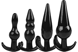 CUNTAUK Juego de entrenamiento anal para principiantes, 4 piezas de goma suave TPE kit de entrenamiento para mujeres y hombres, juguetes sexuales anales, juguetes sensoriales para adultos