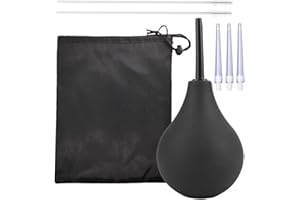 JBLJDWD 225 ML Douches for Women, Easy to Use Reusable Bring Two Cleaning Brushes and Three Plugs for The Wash Accessories and A Black Bag (Black)