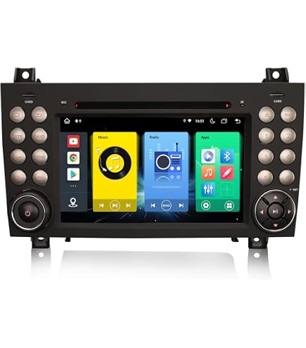 Autoradio Android 9" Pour Mercedes SLK R171 (2004-2011) - 6Go+128Go, Carplay/Android Auto Sans Fil, GPS, Caméra De Recul - 13