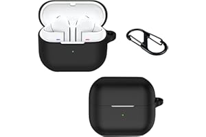 Lemxiee Flexible silicone case for Samsung Galaxy Buds 3 Pro/Buds 3 case,Protective cover for Samsung Galaxy Buds 3 Pro (2024) -Black