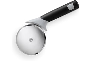 Weber Coupe-pizza, avec une roue de coupe extra large pour les pâtes à pizza épaisses ou fines, en acier inoxydable, avec poignée confortable, lavable au lave-vaisselle - Noir / Argent (6690)