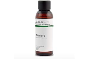 ORGANIC - TAMANU Oil - 50mL - 100% Pure, Natural, Cold Pressed and Cosmos Certified - AROMA LABS (French Brand)