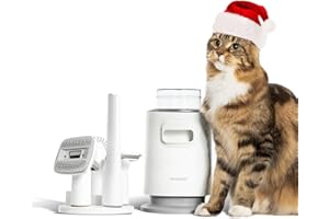 Neakasa P0 Lite Cat Brush & Vacuum Suction 99% Pet Hair, Professional Cat Grooming Kit, Low Noise, 5 Proven Grooming Tools, deShedding Tool, Furminator, Vacuum Groomer for Long Short Haired Dogs Cats