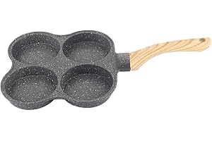 OKJHFD Padella per Frittata con Padella per Uova a 4 Fori, Padelle Antiaderenti, Pancake Maker per Colazione per Fornello a Gas a induzione
