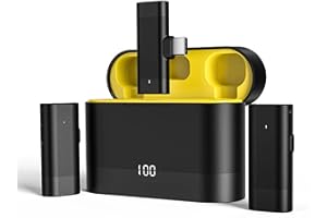 Ryzwoc X2 Wireless Lavalier Mikrofon für Android, aktive Geräuschunterdrückung 50M Reichweite Wireless Mikrofon, 8H Akkulaufzeit, Ultra-Mini tragbares, kabellos Ansteckmikrofon für Type-C Smartphone.