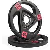ManiBoom Olympic 30 mm and 50 mm Iron Plates with Steel Inner Ring and Triple Ergonomic Grip &ndash; Disc for Bar or Dumbbells 2.5