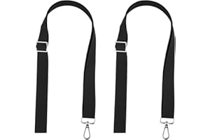 LASUROA 2pz Cinghie Coperta Cavallo, Cinghie di Ricambio per Coperta Cavallo Cinghie Gambe della Coperta del Cavallo con Gancio Girevole Lunghezza Regolabile 55,5-102cm Nero(Gancio Singolo)