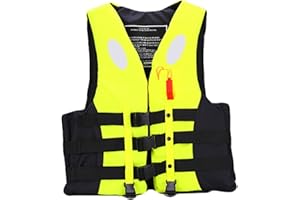 GOZYLA Life Jacket Adult with Whistle, Adjustable Life Vest Aid Adults, Buoyancy Jackets, Unisex Swim Vest for Water Sports, Surfing, Boating, Fishing