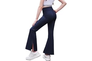 Arshiner Ragazze Pantaloni Svasati Vita a V Bambina Pantaloni a Campana Elasticizzati Morbido Comfort Pantaloni Flare Sportivo Casual Legging Moda Yoga Pantaloni per Ragazza 5-14 Anni