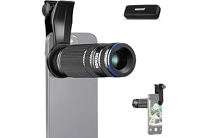 NEEWER 7X Teleobjektiv mit Handy Objektiv Klammer Kompatibel mit iPhone Samsung 15 Elemente 12 Gruppen 7X Vergrößerung Telefon Objektiv für 17mm Gewinde Handy Käfig/Handy Hülle/Backplate LS-36 PRO