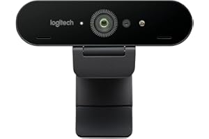 Logitech Brio Ultra 4k HD Pro Webcam, Streaming Rapide 1080p/60ips, Champs de Vision Réglable, Zoom X5, Compatible avec Skype, WebEx, Cisco Jabber, Zoom, Windows Hello, PC/Mac/Portable/Chrome