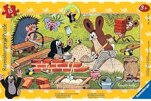 Ravensburger barnpussel - 06151 Den lilla mullvadet och hans vänner - rampussel för barn från 3 år och uppåt, med 15 bitar