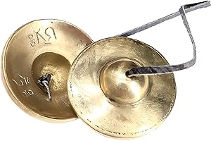 MEISH Tibetan Tingsha Cymbals Meditation Brass Chime Bells Yoga Meditation Chimes Buddhism Percussion Instrument for Yoga Buddhist