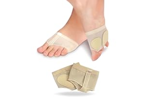 ‎CLYHON Clyhon Anti-Rutsch-Fuß-Pads Bauch Socken Tanz Dance Paw Pad Praxis Schuhe Fuss Zehenkappen Schuhe Halbsohle Pfoten Auflage Schuhe Fuß Thong Ballett für Frauen Ballett, 1 Paar Hautfarbe S