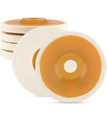 Lot De 6 Tampons De Polissage En Laine 4″ – Fixation Velcro, Pour Lustrage Et Finition