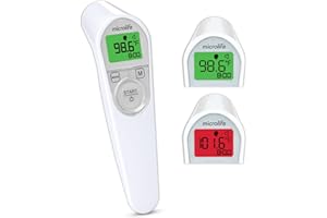Microlife Infrared No Touch Digital Forehead Thermometer - Ideal for Kids, Baby & Adults, Backlit LCD Screen, Fever Alarm, Memories, Fast, Reliable and Accurate