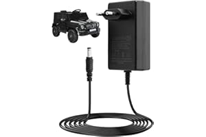 QAUM 12 V Chargeur pour Véhicules pour Enfants, 12 V 1 A Chargeur pour Conduite électrique sur Jouets Compatible avec Voiture Jouet électrique, Moto, SUV et ATV Ride-Ons Accessoires, 5,5 mm x 2,1 mm