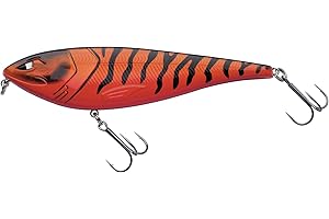Berkley Zilla Glider Pike Fishing Lure - Slow Sinking Glide Bait with Fusion 19 Treble Hooks - Erratic Action with extreme Loud Rattle - Lead Free