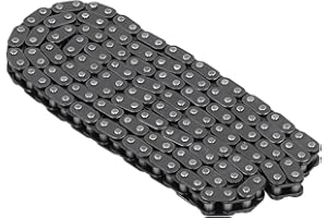 AQXREIGHT 150 Glieder Kettenantriebszubehör für Mini PIT Pocket Quad Dirt Bike ATV Stahl T8F Schwarz 75L Kettengürtel Mit Buckle Link Innen und außen