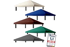 freigarten.de Modèle 2 Toit de rechange pour pavillon de jardin 3 x 3 m Étanche Matériau Panama en PCV souple 370 g/m² ultra résistant