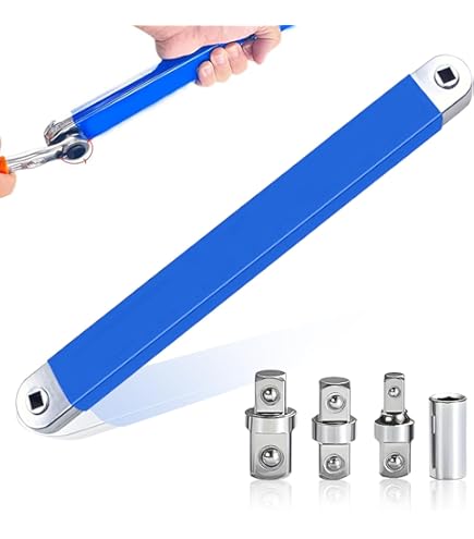 Xpotool – Coffret clés tendeur avec 13 embouts – 8 douilles 12 pans 12 à 19 mm – Acier au chrome vanadium – Pour tension courroies de distribution