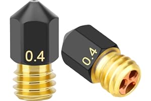 FEMBW 2 boquillas de latón MK8 con revestimiento de PTFE CHT, boquillas de impresora 3D de alta velocidad de 0,4 mm para Ender 3 v2 Ender 3 Pro Ender 5 CR10, etc