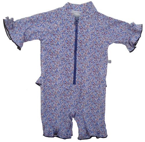 Plum Collections - 3/6m Girl UV Sunsuit All in One Australian Sun Protection UPF50+ Short Leg/Sleeve - Floral