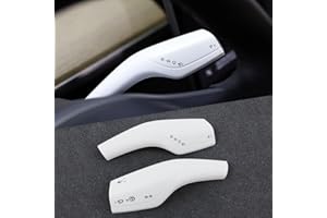 KKTR-CAR Funda para palanca de dirección para Tesla Model 3 Model Y, accesorios de caja de cambios de cambios, cubierta decorativa para coches Tesla (blanco mate)