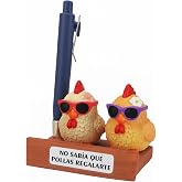 MAMENCHUKA Original and funny gift for everyone &ndash; Set of Hens Mobile Phone Holder with Pen &ndash; Fun Gift Idea for Office, Desk,