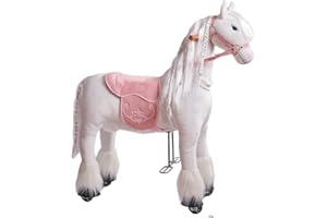 Ponnie Cavallo da Equitazione in Linea Tiara M con Sella Rosa
