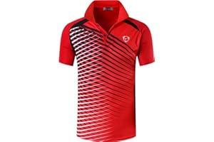jeansian Men's Short Sleeve Polo T-Shirts Wicking Breathable Running Training Sports Tee Tops LSL195