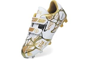 RONILUU Breathable Football Shoes Spikes for Kids Soccer Boots with Cleats Boys Girls Football Boots