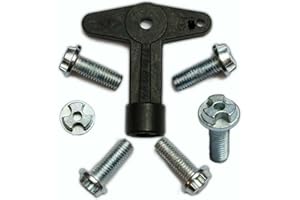 EVOLUTION CAR SPARES Alloy Wheel Centre Cap Screws Bolts With Key Fits Renault Clio, Kangoo, Megane, Scenic, 7700422600