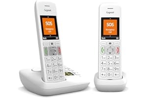 Gigaset E390A Twin Big Button Home Cordless Phone with Answer Machine, Nuisance Call Block and Hearing Aid Compatibility