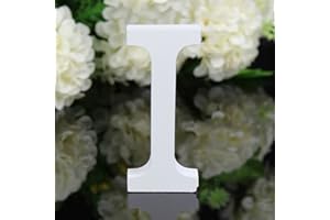 Freeas Dekorative Holz Buchstaben, hängende Wand 26 Buchstaben aus Holz Alphabet Wand Buchstaben für Kinder Baby Name Mädchen Schlafzimmer Hochzeit Geburtstag Party Home Decor-Briefe (I)