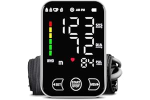 CUNSIEUN Blood Pressure Monitor Upper Arm Blood Pressure Monitors for Home Use BP Machine with 2x120 Reading Memory Adjustable Arm Cuff 8.7"-18.9" Large Display with LED Background Light Voice Broadcast