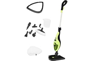 10 in 1 1500W Neo Hot Steam Mop Cleaner Floor Carpet Window Washer Hand Steamer with Mop Pad (Lime Green)