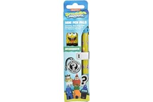 THUMBS UP Stylo à bille Bob l'Éponge avec 2 figurines à collectionner, stylo au design de la célèbre série pour enfants, merch officiel, idéal pour les fans