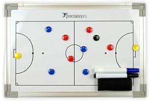 Precision Futsal Tactics Coaching Board, Magnetic Strategy Whiteboard with Eraser, Markers, Magnets, Hooks, Carry Bag