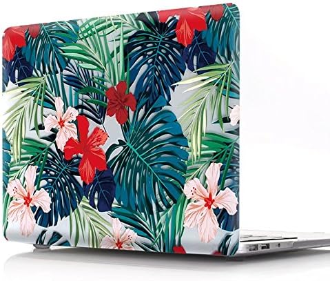 Macbook 12 Inch Case, Smooth Matte 2 in 1 Plastic Hard Shell , Maeco Frosted Protective Apple Laptop Case ,Bionic flowers Series for 12 Retina Display A1534, Palm red