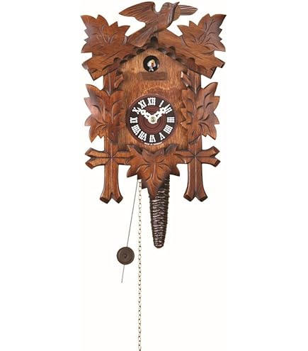 Koekoeksklokken voor muur, houten slingerklok, vintage vogelklok met
