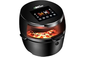 OBA SECURITY Frytkownica OBA-OH08, 8 litrów, z systemem obrotowym, bez oleju, cyfrowy wyświetlacz LED, osiem trybów, ekran dotykowy 1500 W