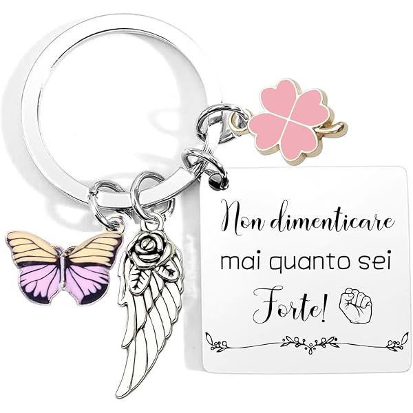 Portachiavi Ispiratore Con Farfalla Per Donne - Regalo Incoraggiamento 'A Volte Ti Dimentichi Di Essere Fantastico' - 4