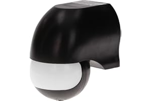 ORNO OR- CR-204 Sensore Movimento Impermeabile all'Esterno con Sensore Crepuscolare IP44 12m 180° 1200W Montaggio a Superficie Impostazione del Tempo (nero)