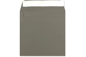 ‎GLÜXX-AGENT 50 Quadratische Brief-Umschläge Anthrazit - 15,5 x 15,5 cm - 120 g/m² Haftklebung stabile Kuverts ohne Fenster - von Ihrem Glüxx-Agent