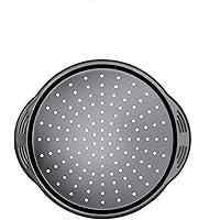Prestige Non Stick Pizza Tray 12 inch - Aerolift Pizza Pan, Durable Carbon Steel with Extra Large Handles & Cushion Base, Piz