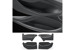 Ywooon Tür Seiten Aufbewahrungsbox für Tesla Model Y 2025 Juniper Auto Seiten Tür Aufbewahrungsbox Organizer-Tablett vorne und Hintertür Slot Tablett Protektor Matten Innenzubehör