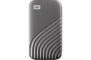 WD Western Digital My Passport SSD 1TB Space Gray My Passport, 1000 GB, USB, W126288327 (My Passport, 1000 GB, USB Type-C, 3.2 Gen 2 (3.1 Gen 2), 1050 MB/s, Password protection, Grey)
